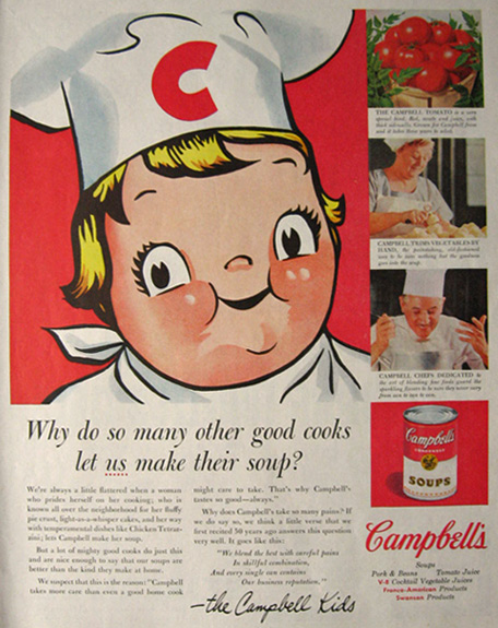 1955 Campbell's Soup Ad ~ Campbell's Kid