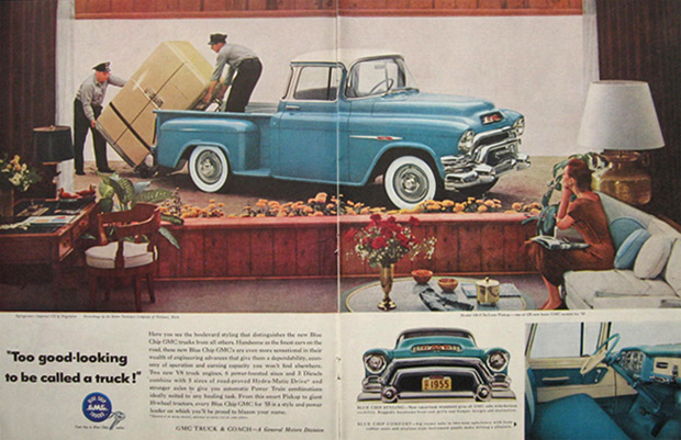 1955 GMC Deluxe Pickup Truck Ad