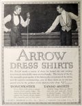 1914 Arrow Dress Shirts Ad ~ Men Play Billiards