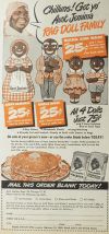 1949 Aunt Jemima Pancakes Ad ~ Rag Doll Family