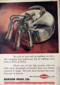 1951 Babson Surge Milker Ad ~ Tug & Pull