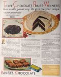 1932 Baker's Chocolate Ad ~ Ambassador Chocolate Cake