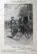 1891 Antique Pope Columbia Bicycle Ad