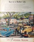 1950 General Motors Car Ad ~ Main Street, USA