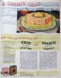 1932 Knox Gelatine Ad ~ Crabmeat Salad Recipe