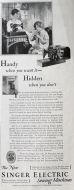 1928 Singer Sewing Machine Ad ~ Handy or Hidden