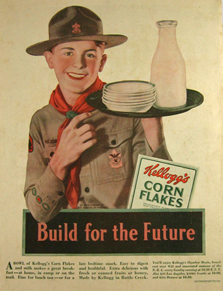 1931 Kellogg's Corn Flakes Ad ~ Boy Scout