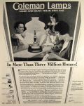 1929 Coleman Lamp Ad ~ Lamps Make & Burn Their Own Gas