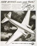 1949 Douglas Super DC-3 Airplane Ad ~ New Wings