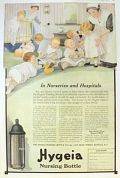 1917 Hygeia Nursing Bottle Ad ~ A Bunch of Babies