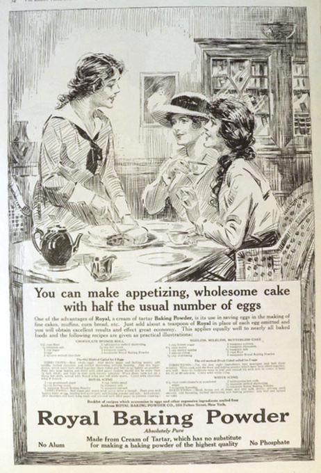 1917 Royal Baking Powder Ad ~ Baking with Less Eggs