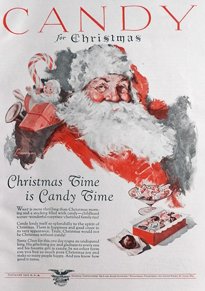 1927 Candy Ad ~ Christmas Time is Candy Time
