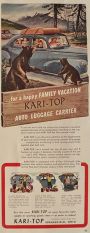 1947 Kari-Top Auto Car Luggage Carrier Ad