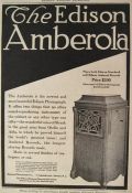 1910 Edison Amberola Phonograph Ad