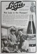 1917 Loju Loganberry Beverage Ad ~ Put It In the Hamper