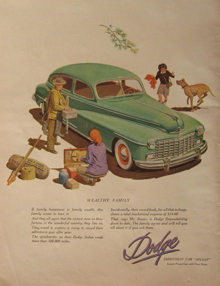 1948 Dodge Sedan Ad Wealthy Family