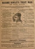 1892 Madame Rowley's Toilet Mask Ad