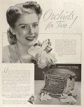 1940 Underwood Typewriter Ad ~ Orchids for Two!