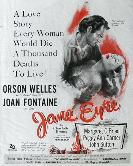 1943 Movie Ad ~ Jane Eyre ~ Joan Fontaine