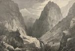 Antique Print ~ Clear Creek Canon, Rocky Mountains