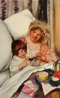 1915 Marion Powers Mother & Child Vintage Print