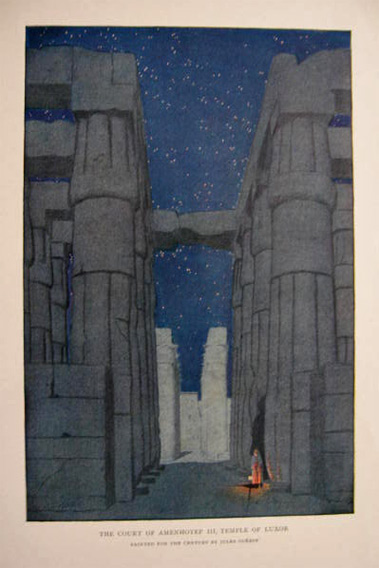 1908 Court of Amenhotep III, Egypt ~ Jules Guerin Print