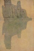 1908 Colossi of Memnon, Egypt ~ Jules Guerin Antique Print