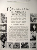 Story of ASPCA's Henry Bergh ~ 1941 Article & Photos