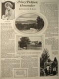 Mary Pickford, Homemaker ~ 1928 Article w/Photos
