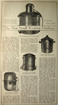 1930 New Small Washing Machines Vintage Illustrated Article