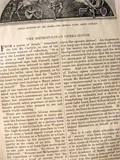 1883 Metropolitan Opera House Opens ~ Old Magazine Article ~ Illustrated
