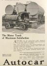 1919 Autocar Ad ~ Texaco Fuel Truck Photo