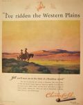 1931 Chesterfield Cigarettes Ad ~ Western Plains ~ Cecil Chichester