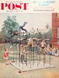 1959 Saturday Evening Post Cover ~ Jungle Gym Showoff