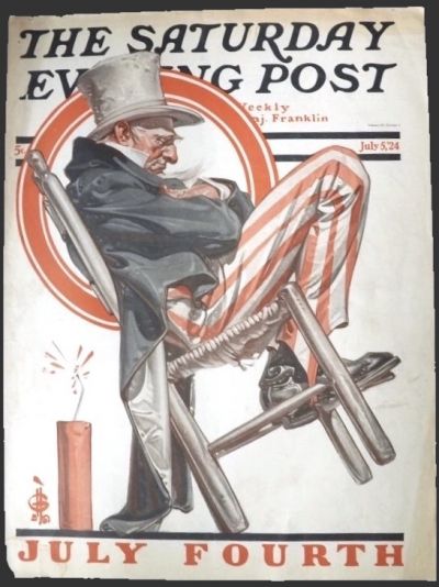 1924 Saturday Evening Post Cover ~ Leyendecker ~ Uncle Sam July 4
