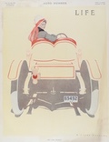 1910 Life (Humor) Magazine Cover ~ Coles Phillips Auto Fadeaway