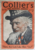 1922 Collier's Magazine Cover ~ Uncle Sam, M. Leone Bracker