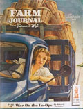 1944 Farm Journal Magazine Cover ~ Woman Drives Fruit Truck