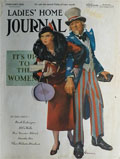 1932 Ladies Home Journal Cover ~ Stylish Woman & Uncle Sam