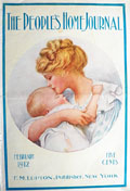 1912 People's Home Journal Cover ~ Mom Kisses Infant