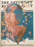 1928 Saturday Evening Post Cover ~ Woman on Swing