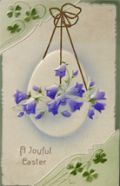 Hanging Egg Joyful Easter Postcard