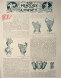 1896 History of the Corset Antique Article & Ads