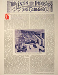 1896 The Linen Industry of Germany ~ Antique Illustrated Article