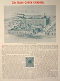 1896 Slater Cotton Company Ad/Article ~ Pawtucket, RI