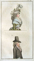 1793 Antique Hand-Colored Fashion Print