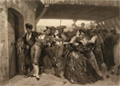 Wounded Bullfighter Matador Antique Art Print ~ Pierre Giraud