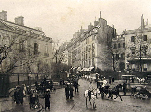 La Place Saint Paris Antique Art Print Edmond