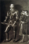 Alof of Wignacourt ~ Caravaggio Antique Print
