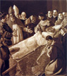 St. Bonaventura's Funeral ~ Zurbaran Antique Print